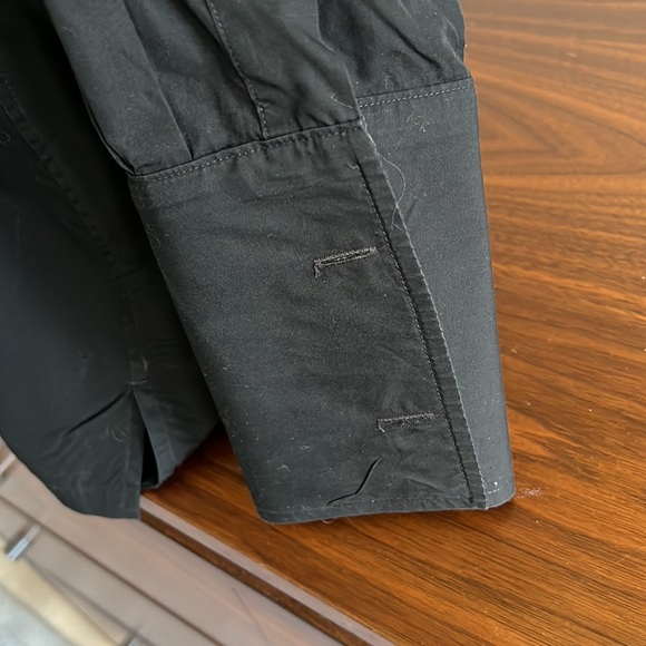 Proper Cloth Mandarin collar Black dress shirt w/French cuffs - Picture 5 of 7